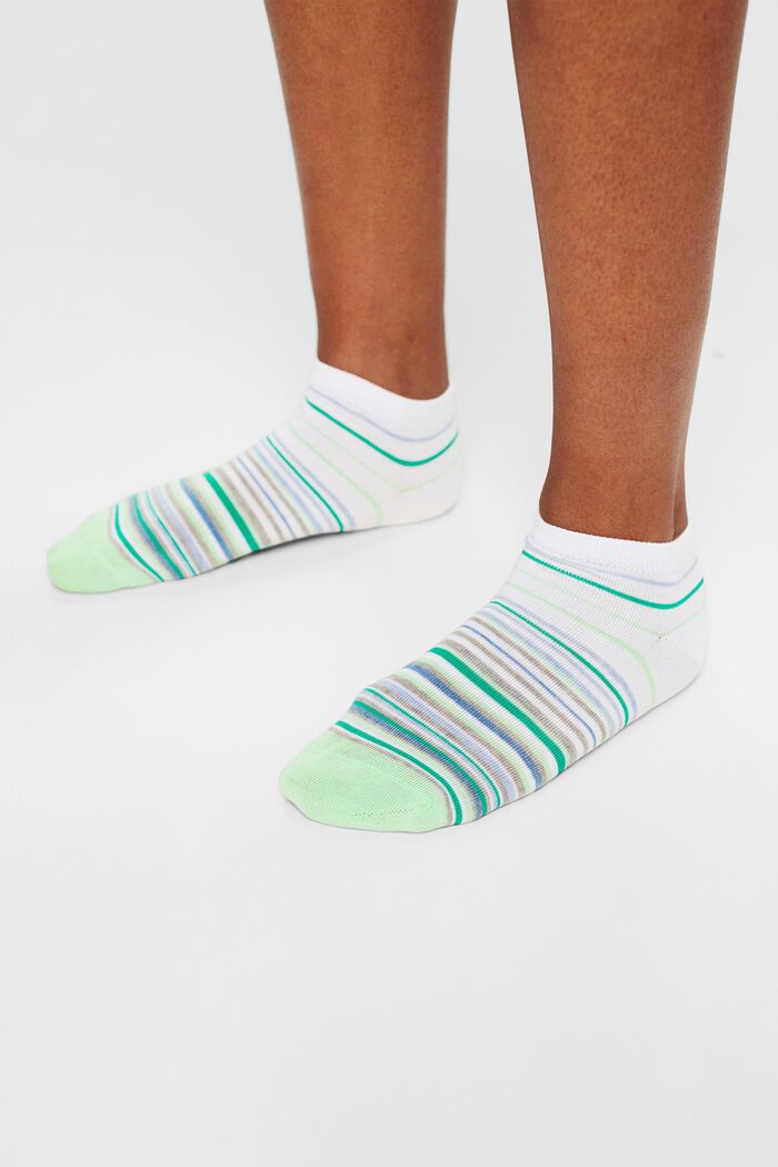 2er-Set Socken aus Bio-Baumwolle, GREEN/OFF WHITE, detail image number 1