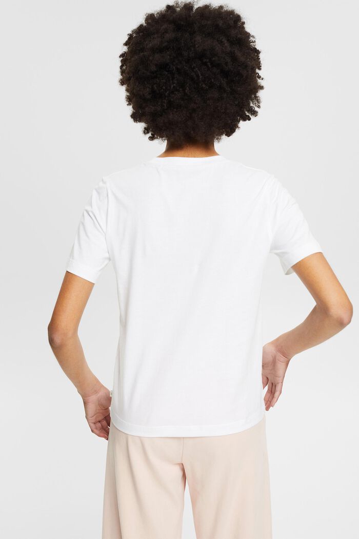 Statement-Shirt aus Organic Cotton, WHITE, detail image number 3