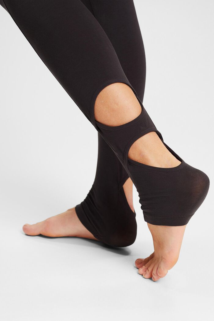 Leggings mit Fußstulpe, Bio-Baumwolle, BROWN, detail image number 5
