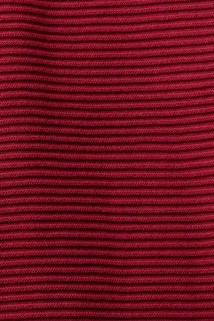 Strukturierter High-Neck-Pullover mit Kordelzug, CHERRY RED, detail image number 5