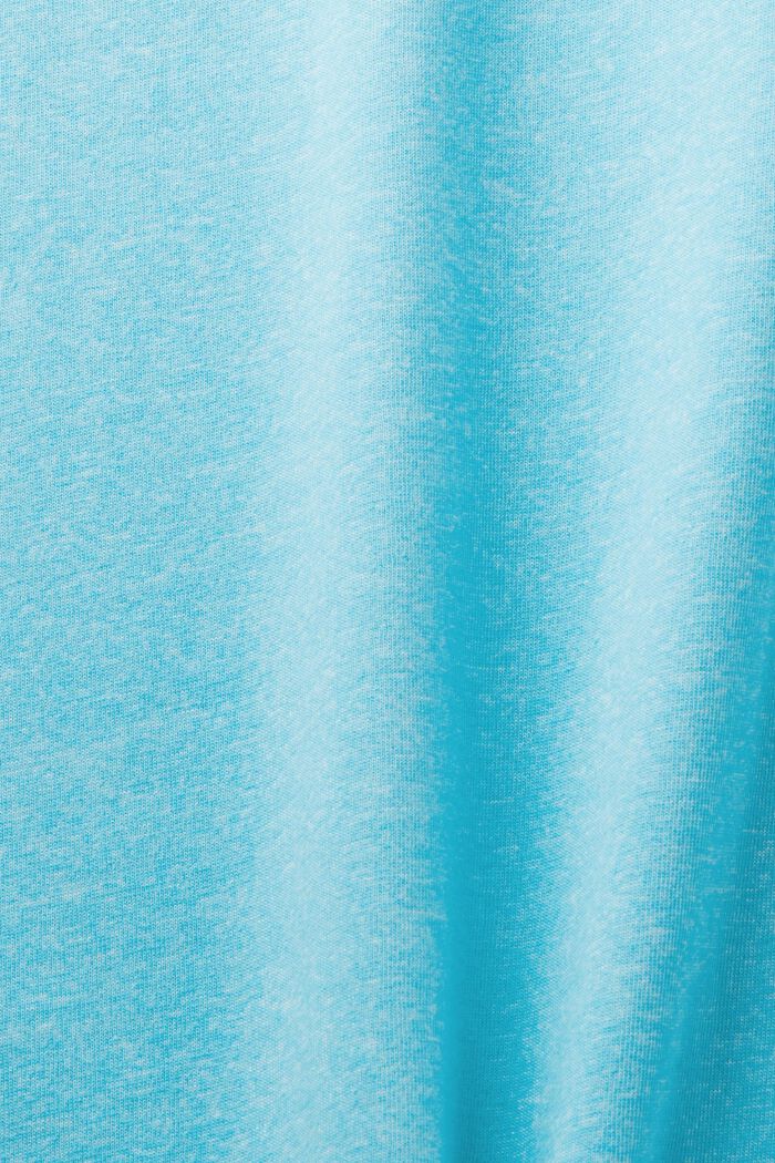 Recycelt: meliertes Jersey-T-Shirt, TURQUOISE, detail image number 6