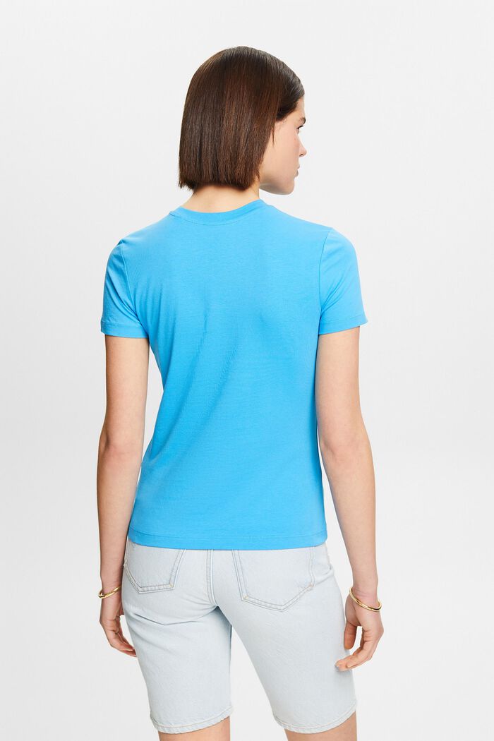 T-Shirt mit Rundhalsausschnitt, BLUE, detail image number 2