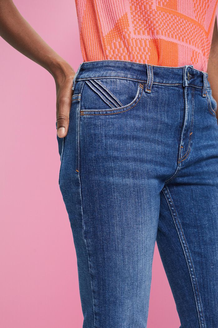 Slim-Fit-Jeans mit mittlerer Bundhöhe, BLUE MEDIUM WASHED, detail image number 2