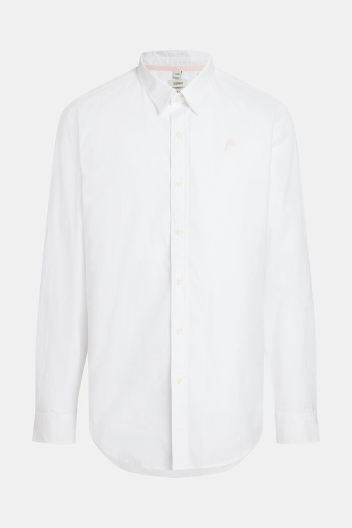 Slim-Fit-Hemd aus Popeline mit Delfin-Aufnäher, WHITE, detail image number 5