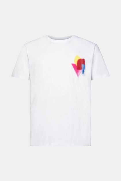 T-Shirt mit Print auf Brusthöhe
