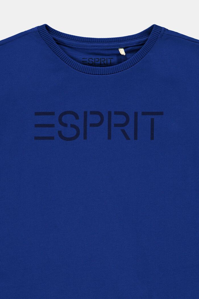 Logo-T-Shirt aus 100% Baumwolle, BRIGHT BLUE, detail image number 2