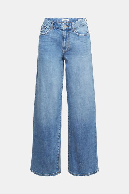 Jeans mit weitem Bein, BLUE MEDIUM WASHED, overview