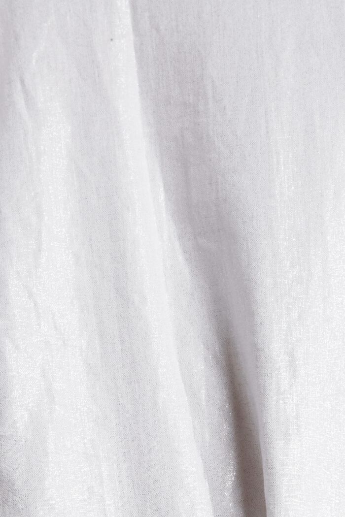 T-Shirt aus 100% Leinen, WHITE, detail image number 4