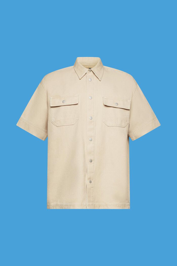 Kurzärmeliges Hemd im Boxy-Style, SAND, detail image number 6