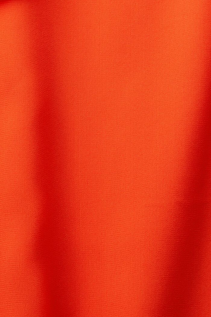 Ärmellose Crêpe-Chiffon-Bluse, BRIGHT ORANGE, detail image number 5