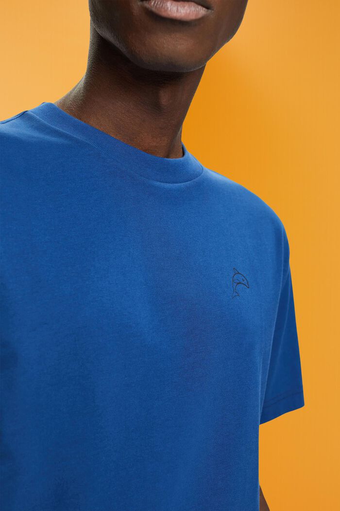Baumwoll-T-Shirt mit Delfinprint, BRIGHT BLUE, detail image number 2