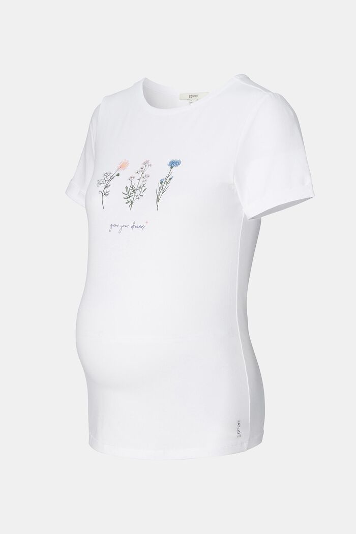 T-Shirt mit Print, Organic Cotton, BRIGHT WHITE, detail image number 3