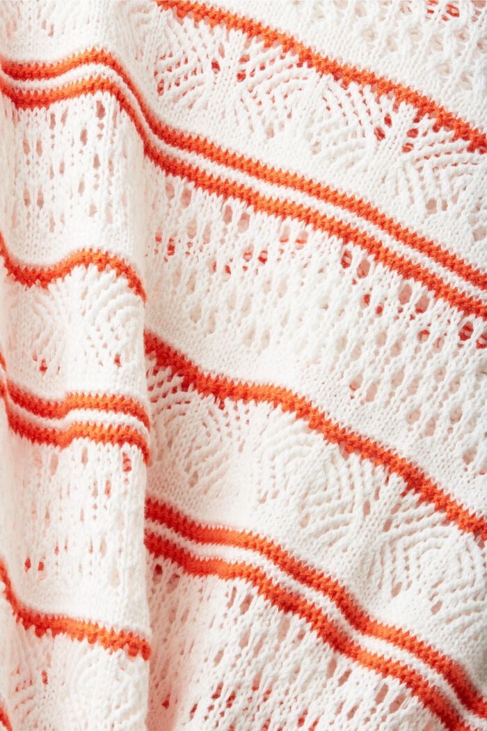 Strukturierter Pullover aus nachhaltiger Baumwolle, OFF WHITE, detail image number 5