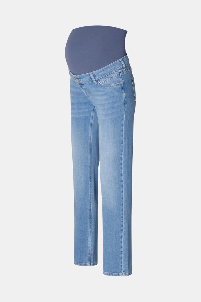 Jeans mit geradem Bund und Überbauchbund, BLUE MEDIUM WASHED, detail image number 2