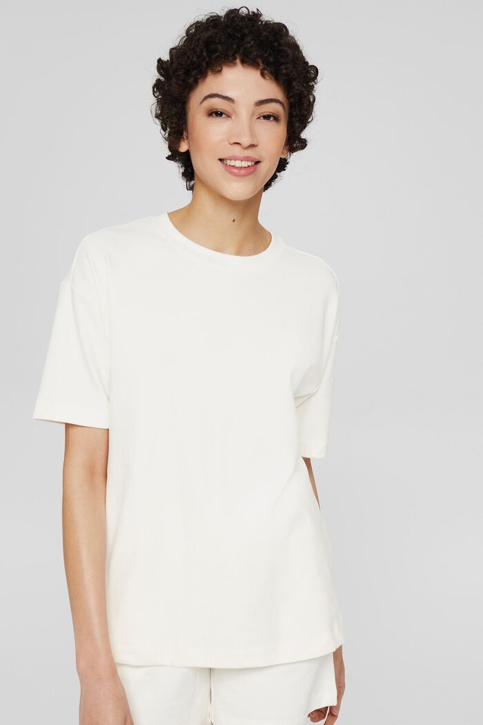 Oversize-T-Shirt aus Baumwolle, OFF WHITE, detail image number 0