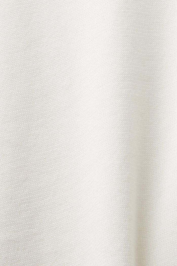 Kurzärmliger Pullover mit Rundhalsausschnitt, OFF WHITE, detail image number 5