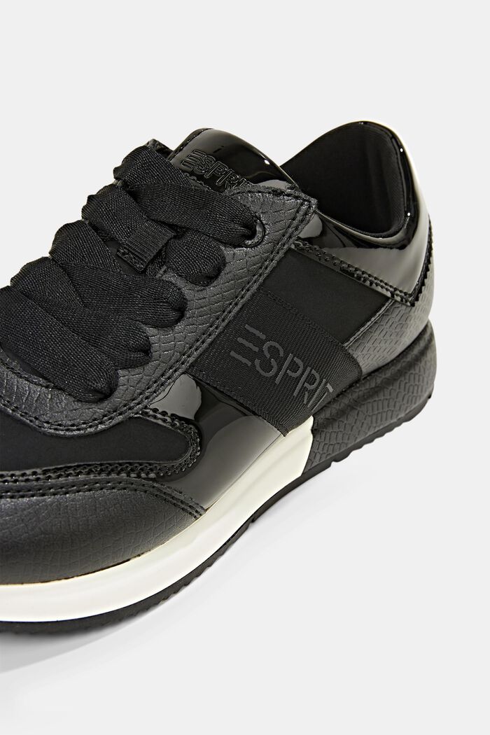 Sneakers in Lederoptik, BLACK, detail image number 4