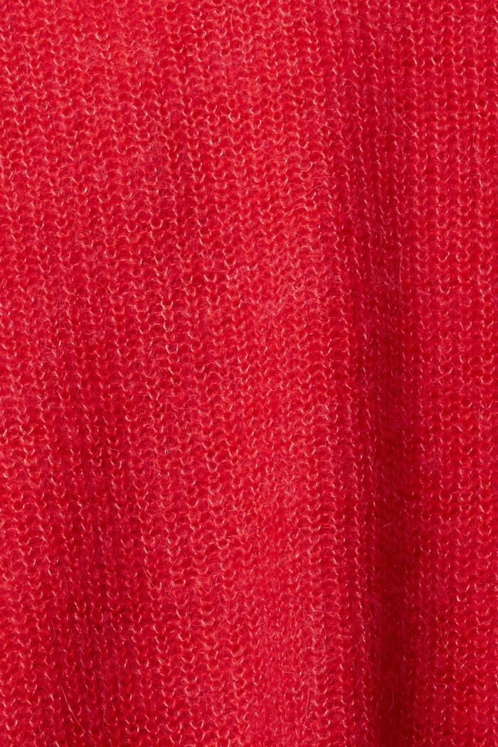 Mit Alpaka: Cardigan, RED, detail image number 6