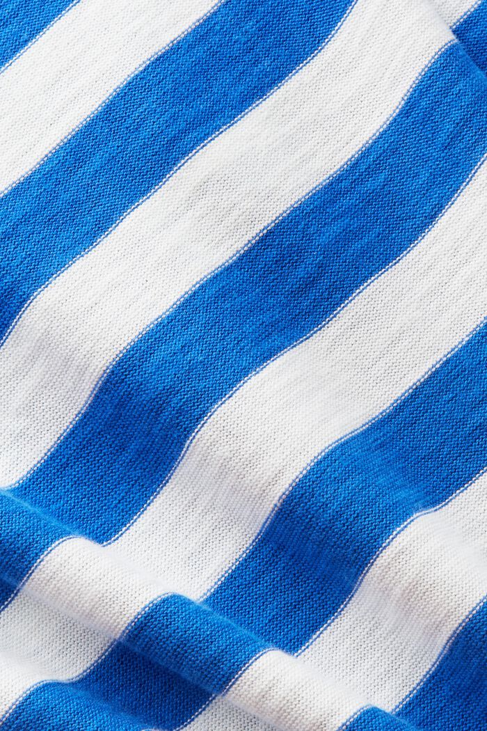 Gestreiftes Baumwoll-T-Shirt, BRIGHT BLUE, detail image number 5