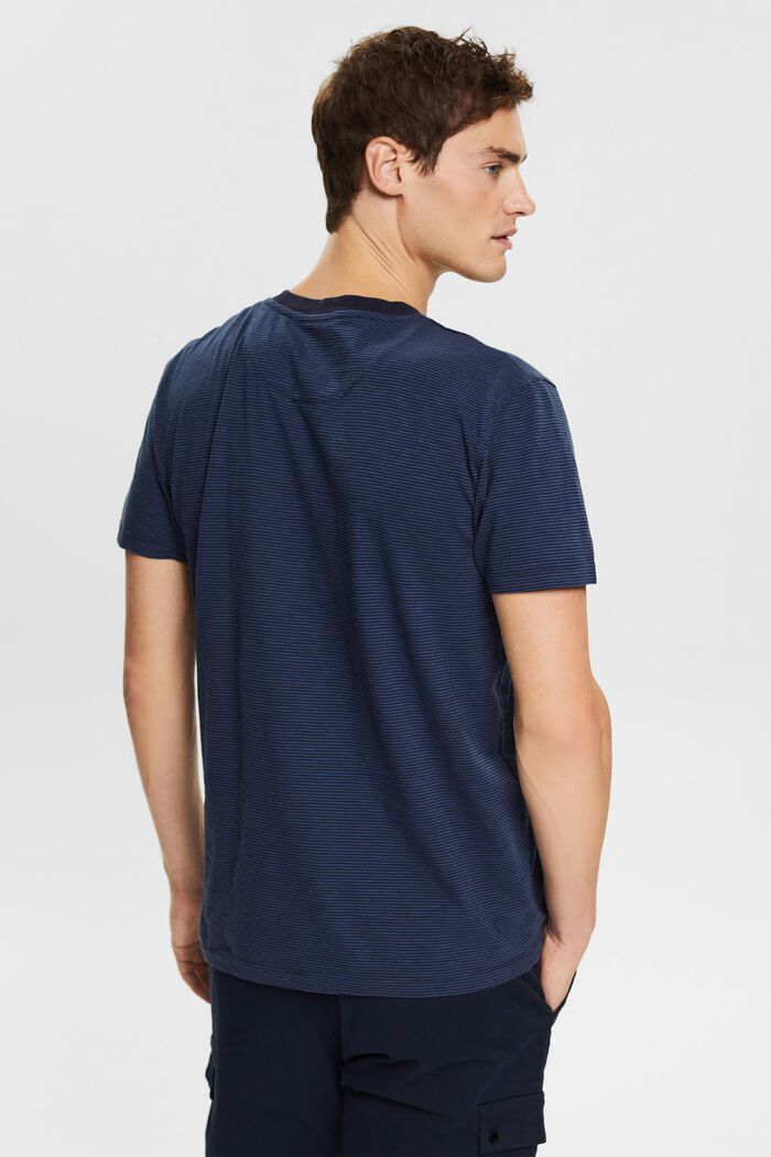 Jersey-T-Shirt mit Streifenmuster, NAVY, detail image number 3