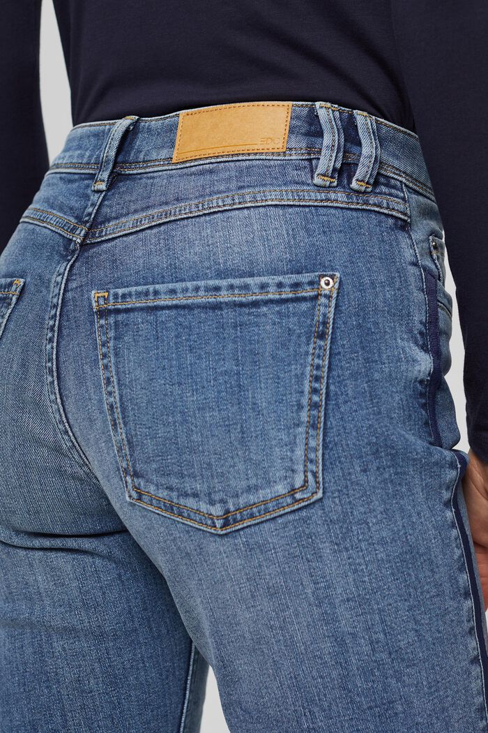Stretch-Jeans mit Webstreifen, BLUE MEDIUM WASHED, detail image number 2