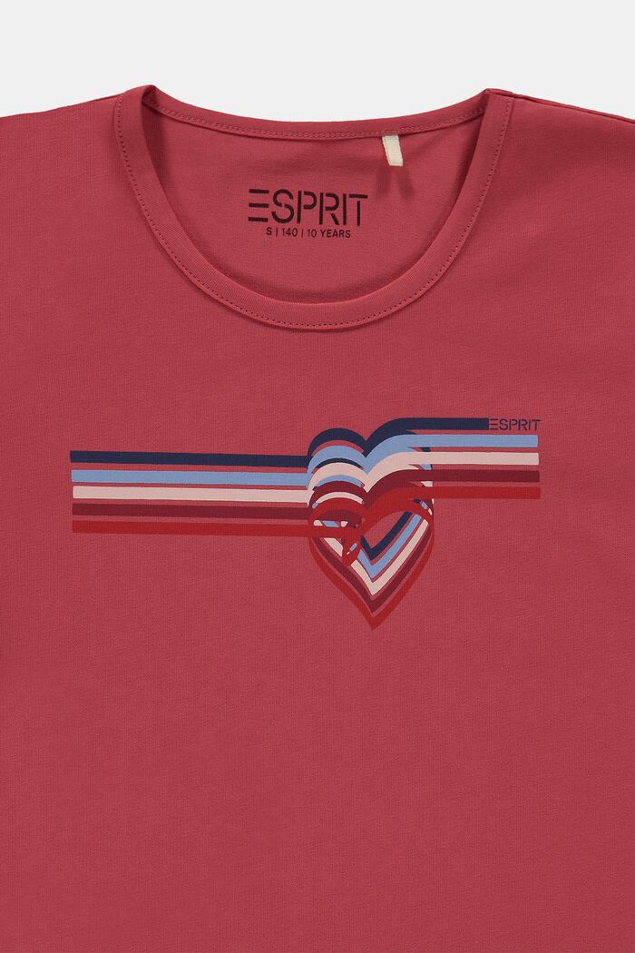 T-Shirt mit Print, GARNET RED, detail image number 2