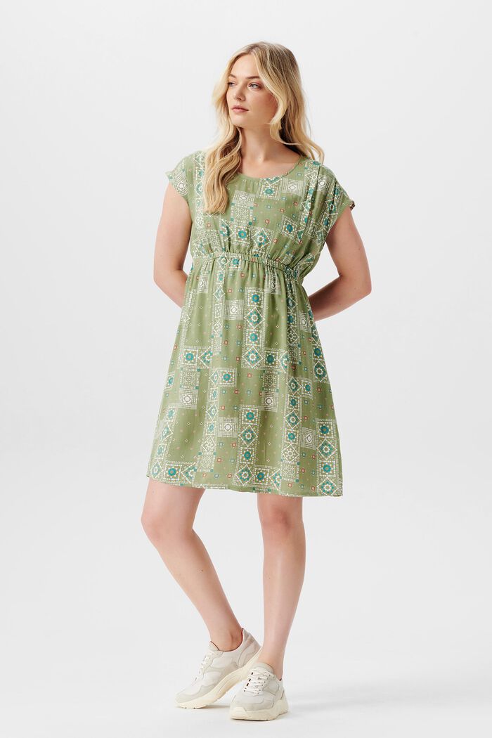 Bedrucktes Kleid mit Stillfunktion, REAL OLIVE, detail image number 1
