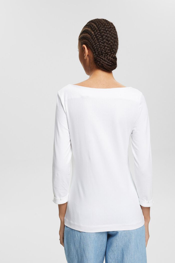 Shirt mit 3/4-Ärmeln, WHITE, detail image number 3