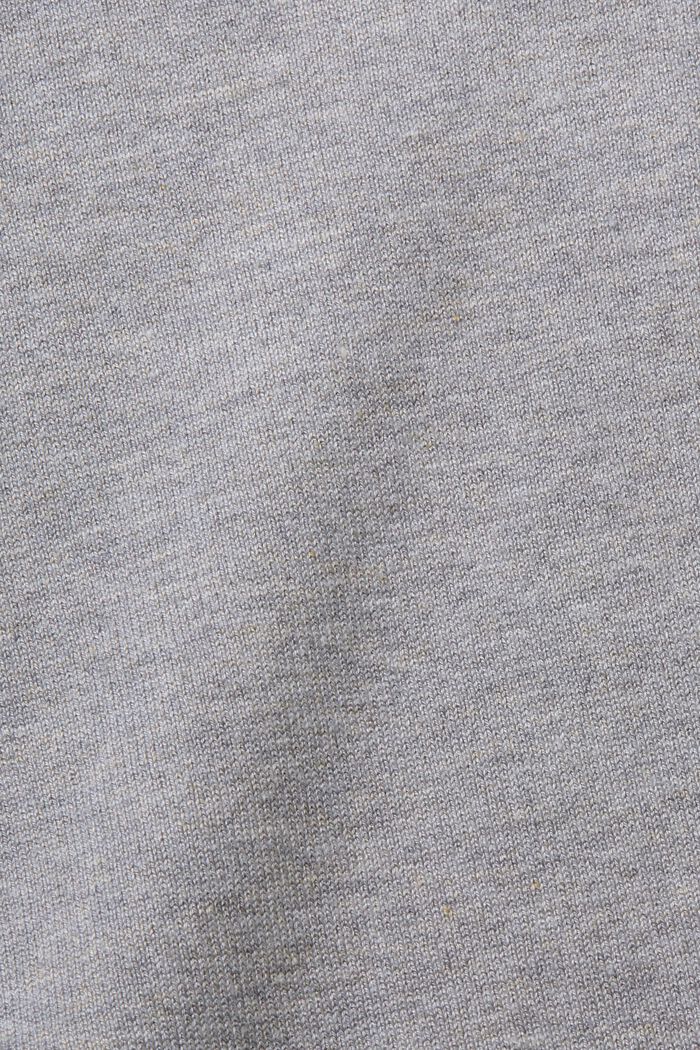Pullover mit abgerundetem V-Ausschnitt, MEDIUM GREY, detail image number 5