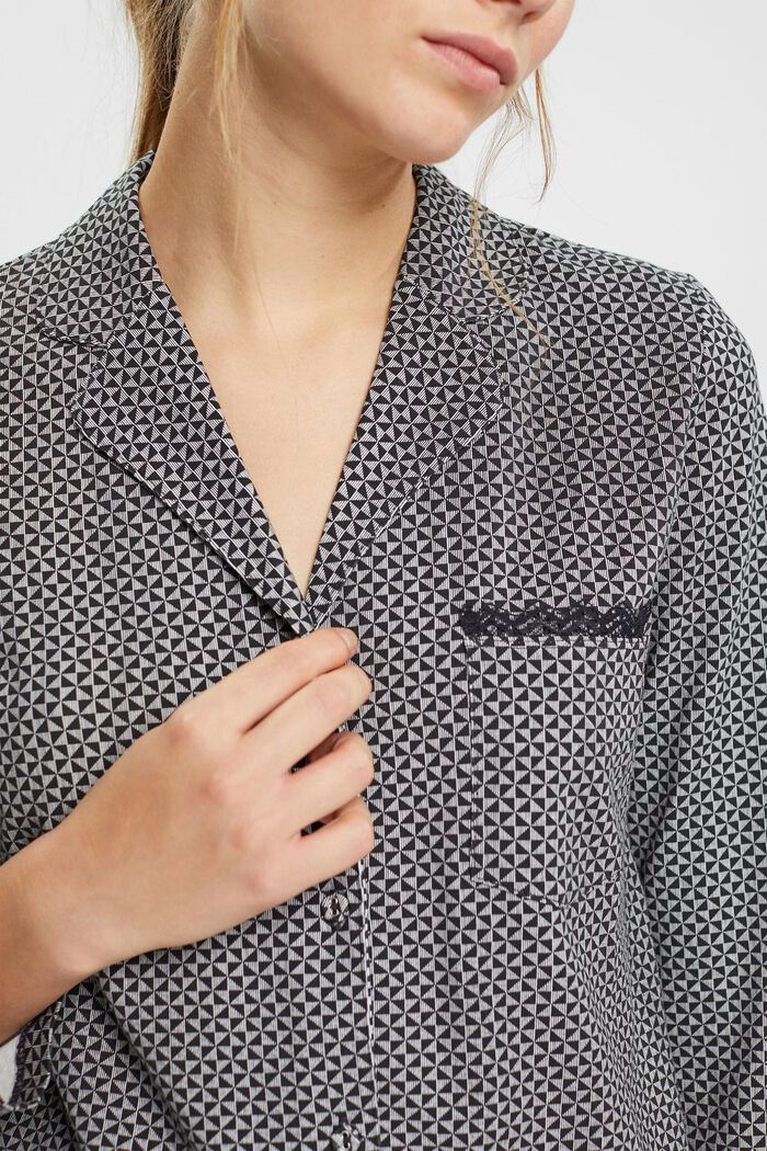 Jersey-Nachthemd mit Print, BLACK, detail image number 0
