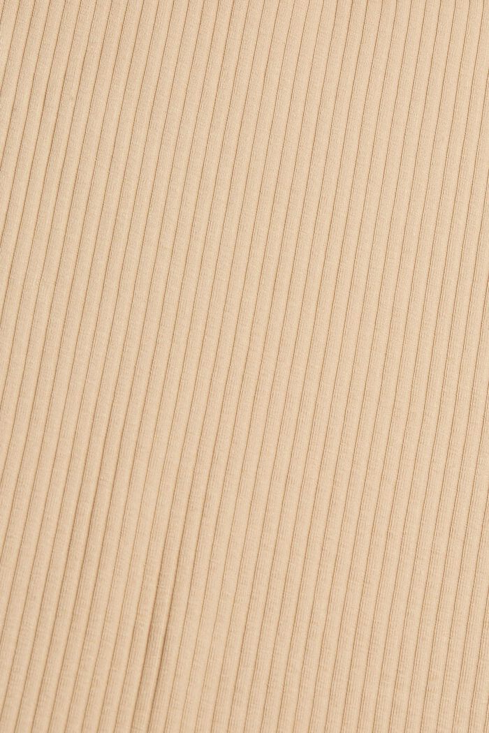 Gerippter Jerseyrock aus Organic Cotton, BEIGE, detail image number 4