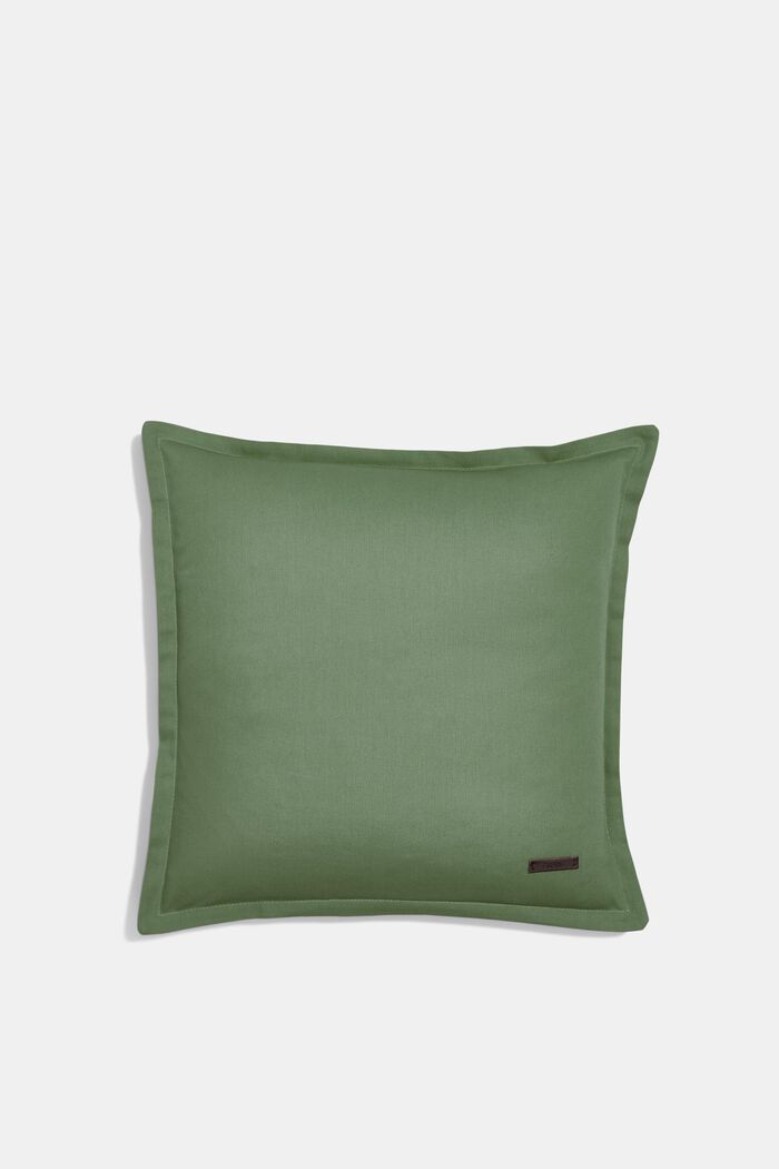 Zweifarbige Kissenhülle aus 100% Baumwolle, GREEN, detail image number 0