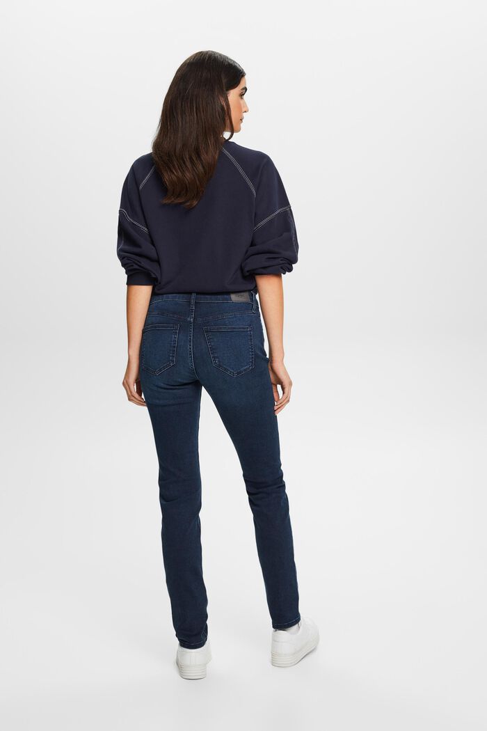 Jeans mit schmaler Passform und mittelhohem Bund, DARK BLUE, detail image number 3