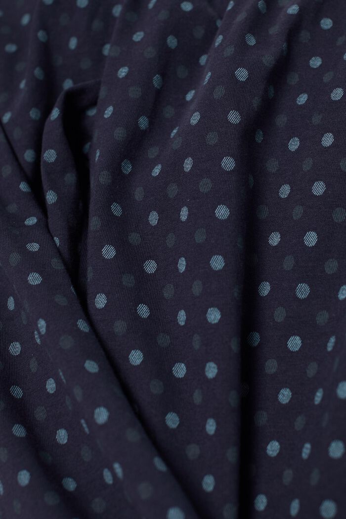 Gepunktete Pyjamahose aus Baumwolle, TEAL GREEN, detail image number 5