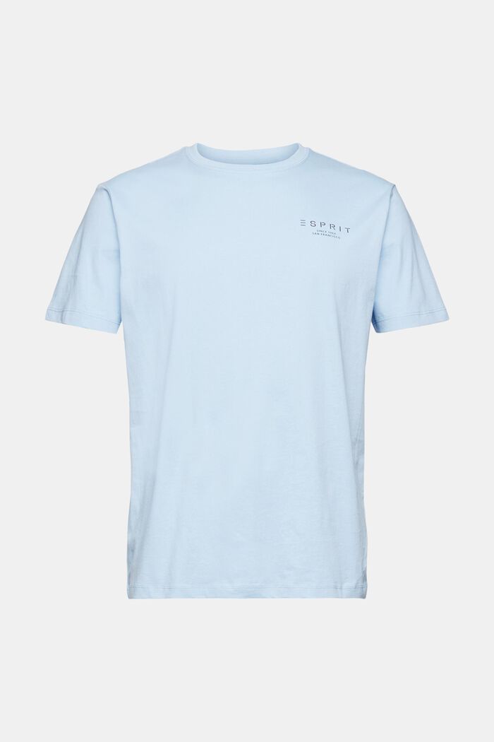 Jersey-T-Shirt mit Logo-Print, LIGHT BLUE, overview