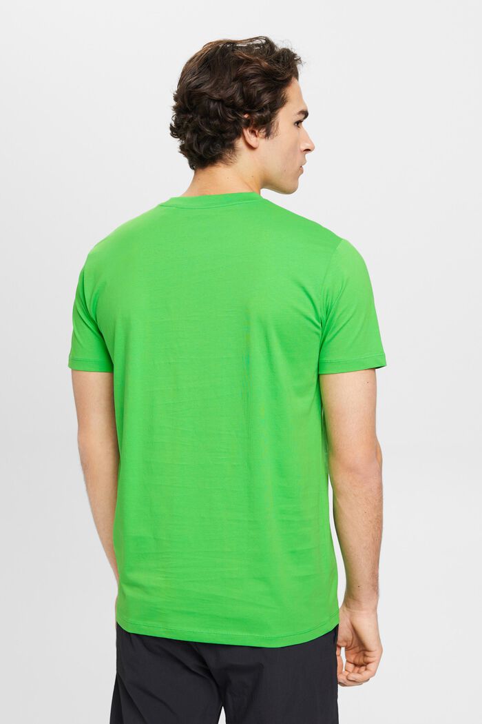 Jersey-T-Shirt mit Rundhalsausschnitt, GREEN, detail image number 3