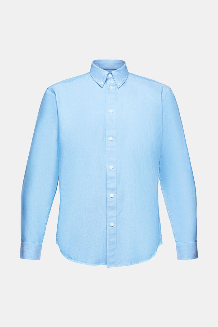 Oxford-Hemd aus Baumwolle, BLUE, detail image number 6