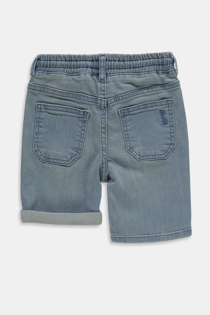 Jeans-Bermuda aus Baumwolle, BLUE BLEACHED, detail image number 1