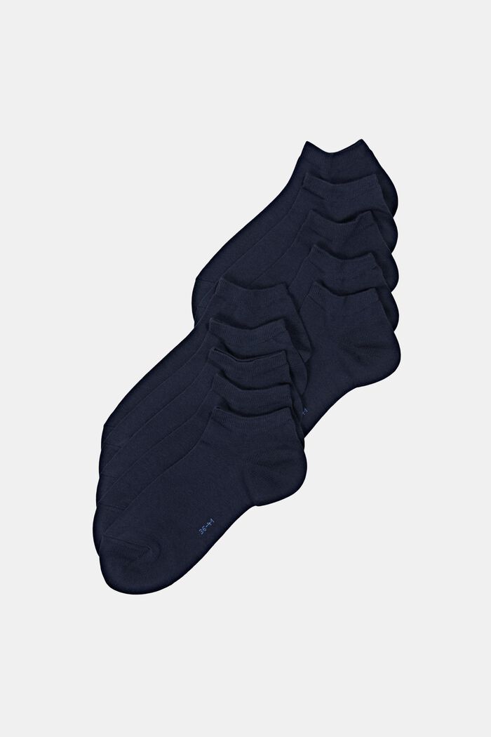 10er-Pack Sneaker-Socken, Bio-Baumwollmix, MARINE, detail image number 0