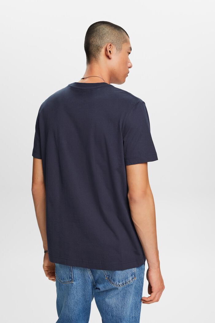 Baumwoll-T-Shirt mit Print, PETROL BLUE, detail image number 3