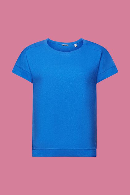 T-Shirt aus Baumwoll-Leinen-Mix