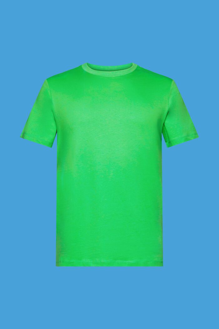 Jersey-T-Shirt mit Rundhalsausschnitt, GREEN, detail image number 6