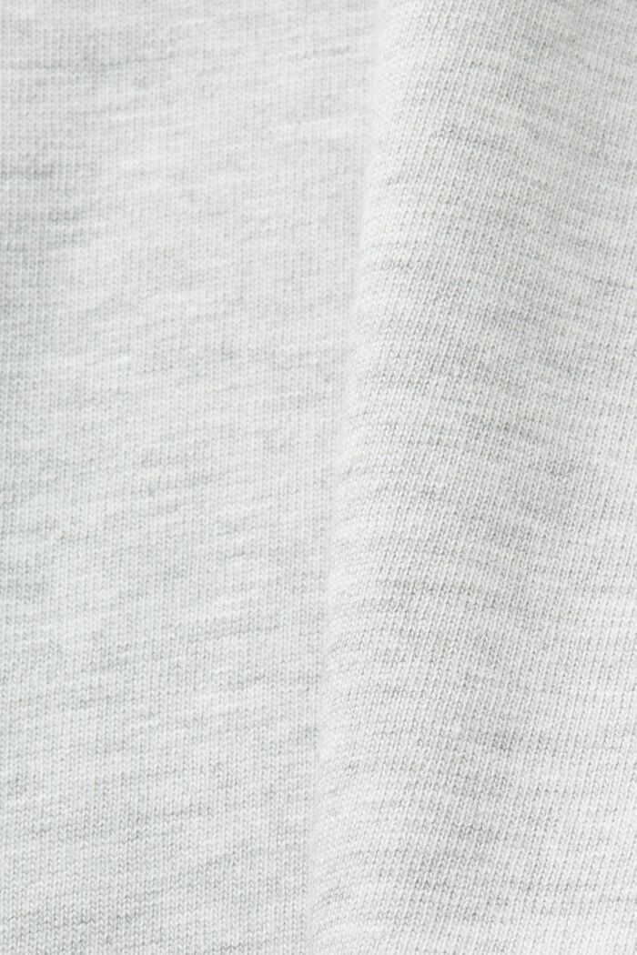 Jersey-T-Shirt mit Print an der Tasche, LIGHT GREY, detail image number 5