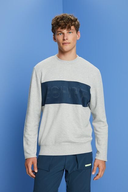 Sweatshirt aus Fleece mit Mesh-Logo