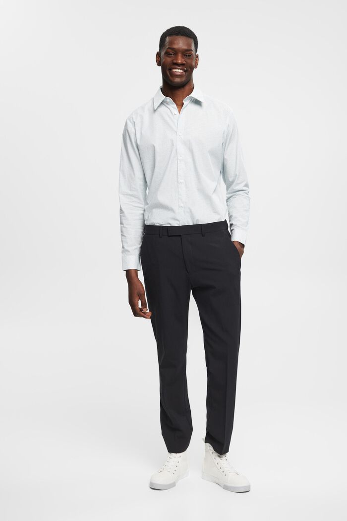 Slim-Fit-Hemd aus Baumwolle mit Muster, WHITE, detail image number 5
