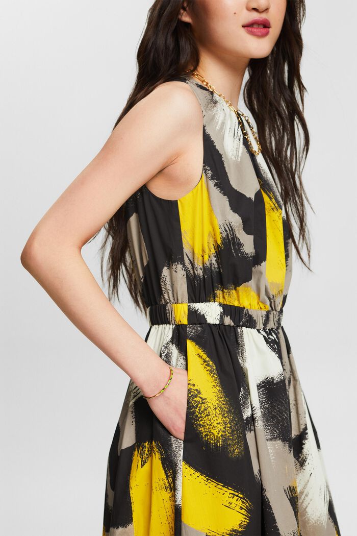 A-Linien-Kleid mit Print, BLACK, detail image number 3