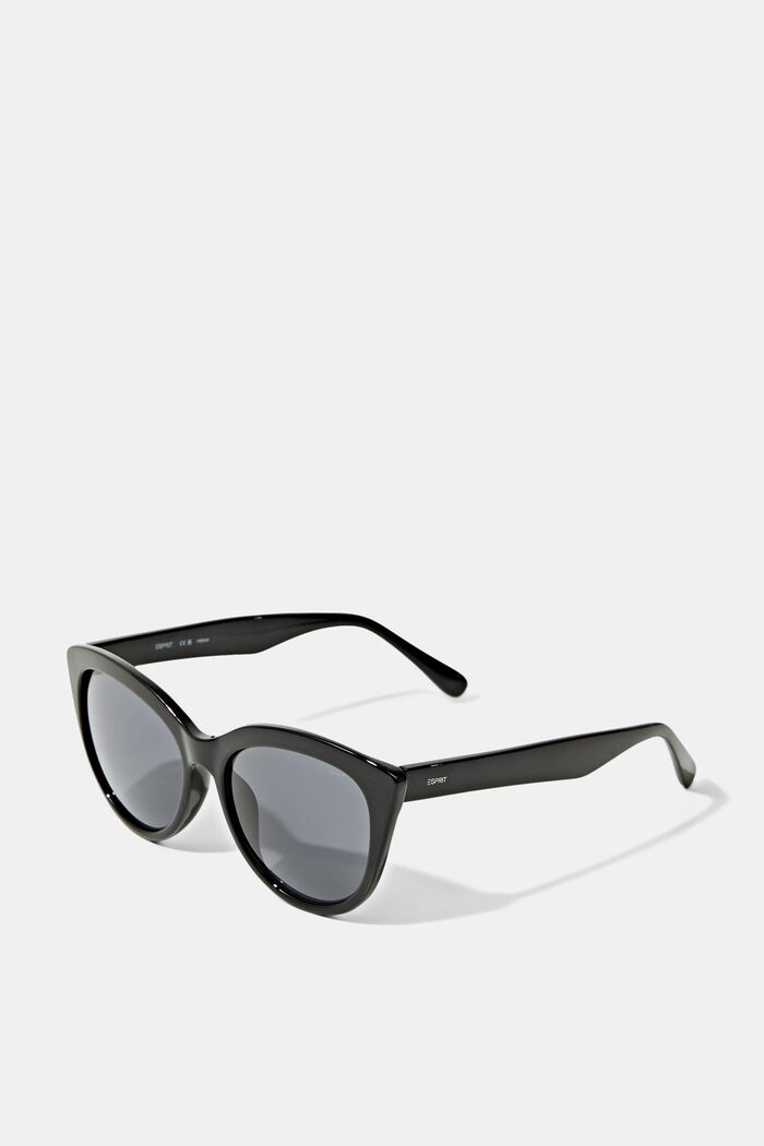 Cateye-Sonnenbrille aus Kunststoff, BLACK, detail image number 3