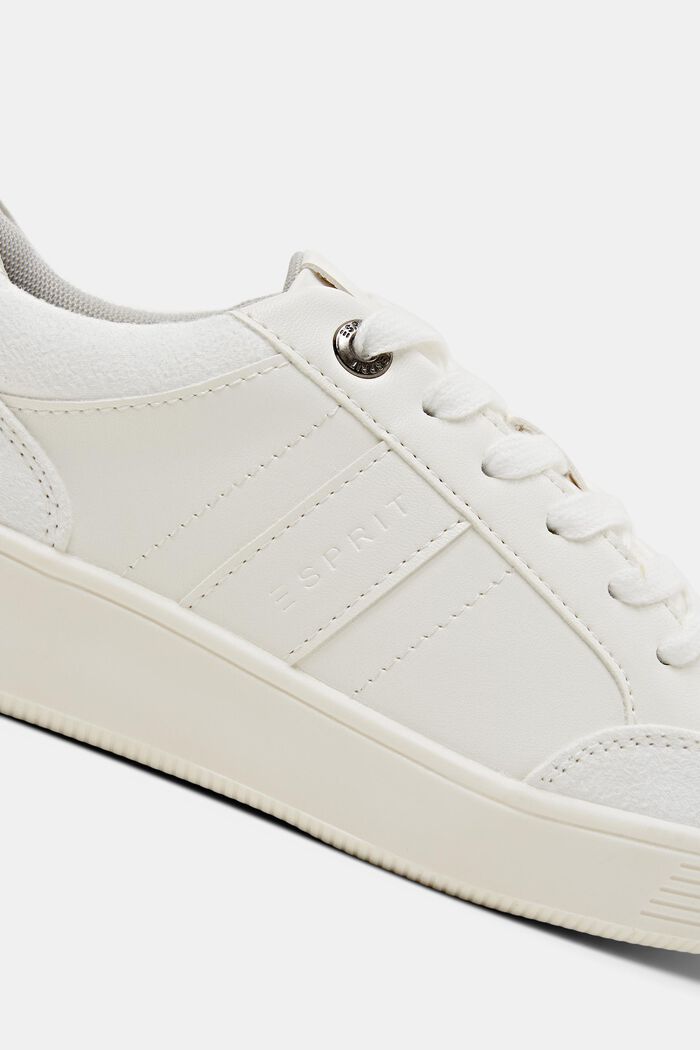 Sneaker in Lederoptik, WHITE, detail image number 3