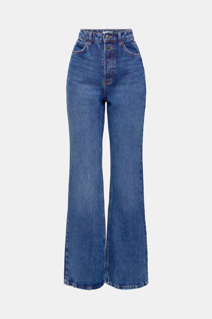 Ausgestellte High-Rise-Jeans im Retro-Look, BLUE MEDIUM WASHED, detail image number 6
