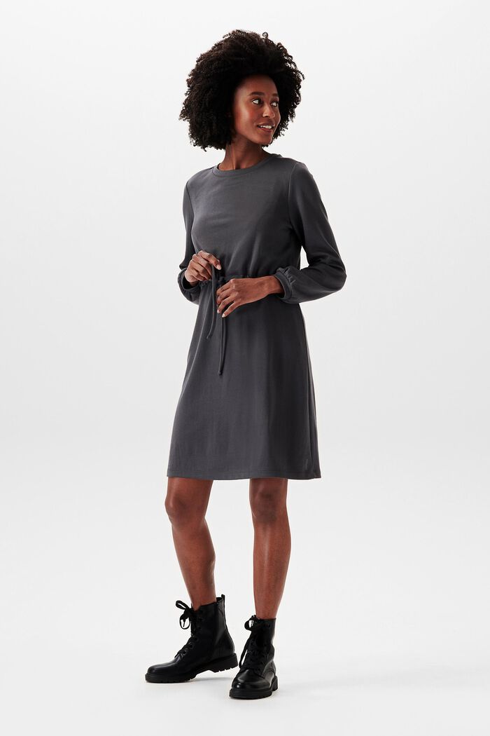 Recycelt: Kleid im Layering-Look, CHARCOAL GREY, detail image number 1